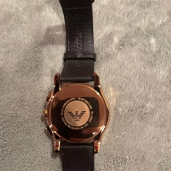 Emporio Armani Rose Gold Chronograph Watch - Picture 5 of 8